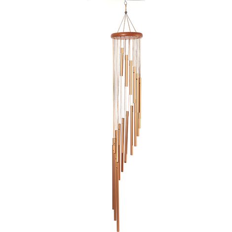 Cloches et sonnettes Carillons éoliens japonais classiques rotatifs multi-tubes métalliques carillons éoliens transfrontaliers décoration de la maison 18 tuyaux carillons éoliens pendentif 90cm de lon