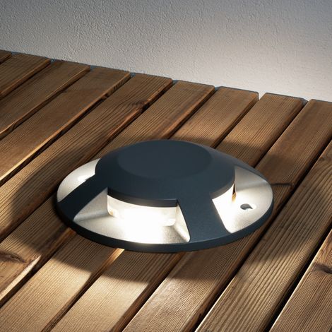 Konstsmide Ground spot Encastré au Sol Effet Extérieur Lumière Pont Lumière Monté en Surface Gris Foncé 12W LED 4 Voies, IP65 (1/2)
