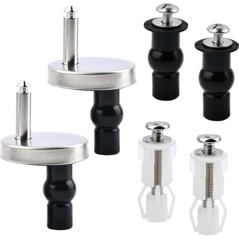 Fixations universelles pour abattant de toilette, kit de 6 vis à expansion en caoutchouc pour abattant de toilette, fixations à dégagement rapide pour stores de toilettes