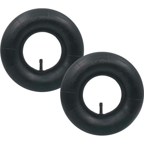 2 pièces 4.10/3.50-4 Chambre à air Pneu TR-13 Valve Droite pour Diable, Chariot, Chariot à Main, Chariot de Jardin, Tondeuse à Gazon-- (1/5)