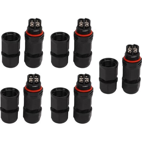 Connecteur avion étanche 5 pièces 380V IP68, raccord électrique à visser L16 2 broches pour équipement industriel (1/5)