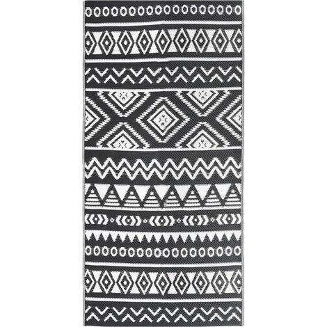 Tapis d'extérieur noir ARAKIL 80x150 cm PP (1/5)