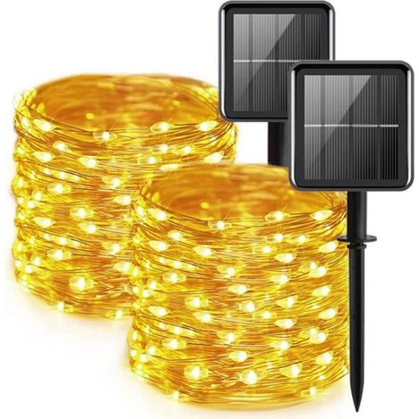 Guirlandes lumineuses solaires - - YGL001 - Jaune chaud - LED - 200 ampoules - Contemporain (1/5)