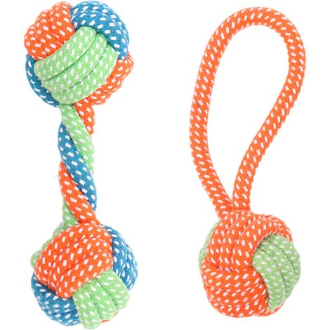 2 jouets de tir à la corde pour chien, balle avec corde, pour chiens de petite et moyenne race (1/5)