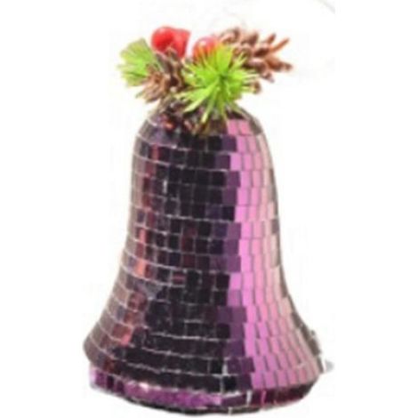 Cloche De Noël - Violet - Verre Miroir Et Plastique - Décoration Arbre De Noël Et Artisanat - 1 Pièce (1/5)
