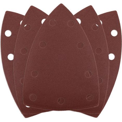 Papier de verre auto-agrippant, fer 100 x 147 mm, P240, lot de 5, avec 9 trous pour 04-623 (1/3)