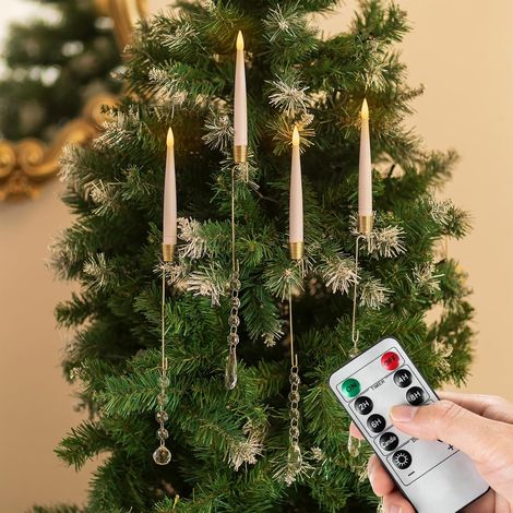 Candele LED senza fili Albero Natale set 10 pezzi natalizie (1/5)