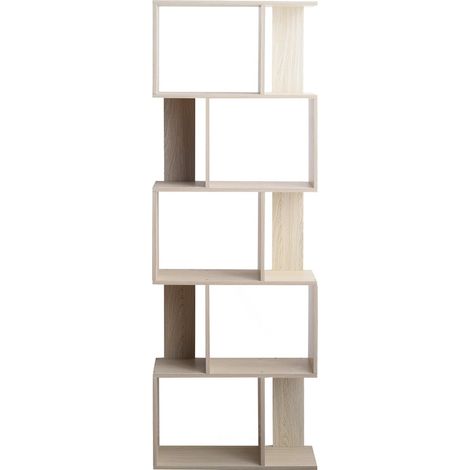 Rebecca Mobili Regal 5 Einlegeböden 5 Regale Gebleichte Tanne Mdf Büro 169x60x24
