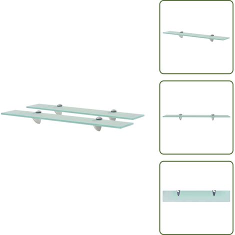 Schweberegale 2 Stk. Glas 60x10 cm 8 mm - Wandregal - Glasregal - Badezimmerregal - Dekoratives Regal - Modernes Regal (1/5)
