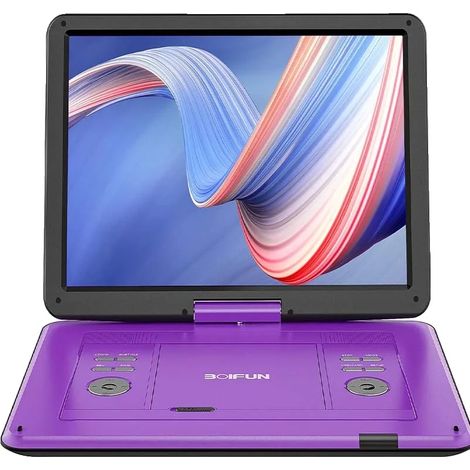 Lecteur DVD portable, écran HD de 15,6 pouces, batterie rechargeable, prise en charge multi-format (1/5)