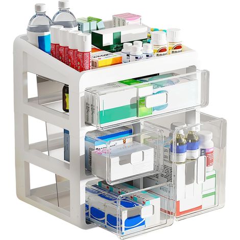 Rangement pour Médicaments à 4 Étages, pour la Maison le Bureau (1/5)