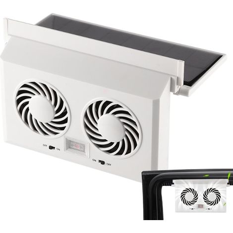 Ventilateur De Fenêtre Solaire Pour Voiture Double Tête (1/5)