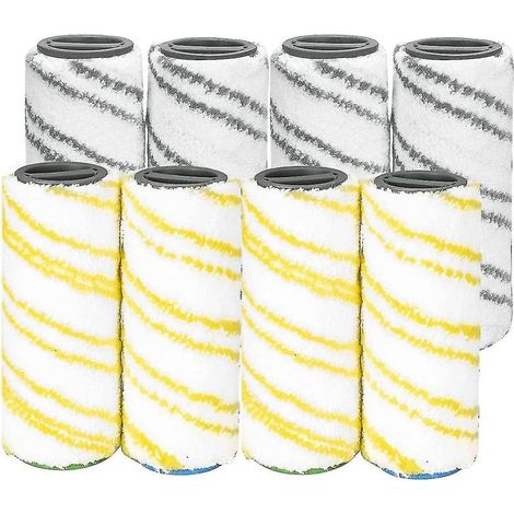 Irovami Ensemble de 8 rouleaux pour nettoyeur de sols Karcher FC7, FC5, FC3 et FC3D (1/5)
