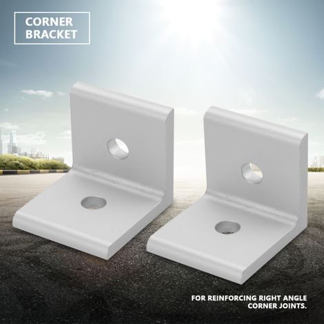 Irovami pièces Connecteur d'angle Support de connexion Joint Profilé en aluminium (Blanc 4545) (1/5)