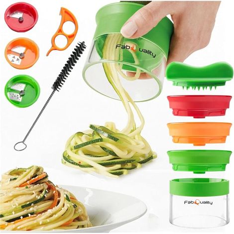 Gemüsespaghettischneider, Gemüsespiralschneider, 3-in-1 Gemüsespaghettischneider
