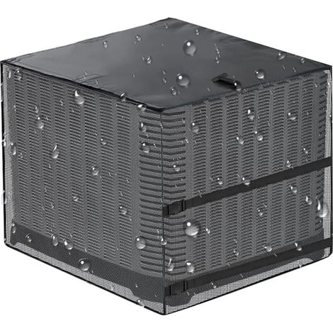 Housse pour Bloc Extérieur de Climatiseur Barrière grillagée protectrice Housse avec Toit Imperméable Protection Contre Feuilles et Débris Toutes Saisons (1/5)