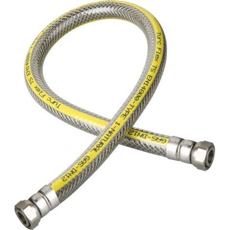 Tubo Flessibile gas FF 1/2" Lunghezza = 2000 mm. Per allacciamento cucine. (1/3)