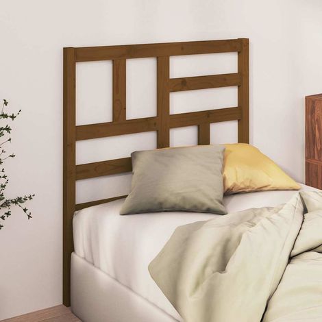 vidaXL Testiera per Letto ambra 96x4x104 cm in Legno Massello di Pino (1/5)