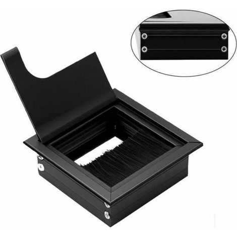 Câble Passe-Couvercle - Alliage D Aluminium - 80x80 mm Et 160x80 mm - Pour Bureau - Lot De 3 (1/5)
