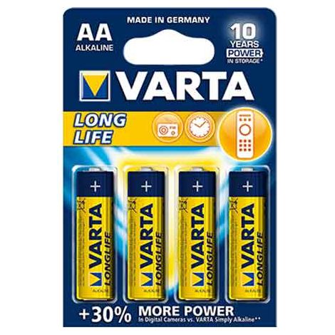 PILE 'LONGLIFE' STILO Blister 4 Pezzi - 20 confezioni- VARTA