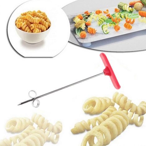 1 rouleau coupe-légumes manuel à spirale en acier inoxydable (1/4)