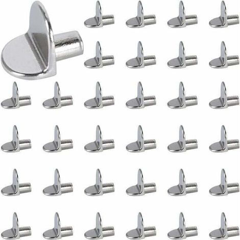 Taquet Etagere 5mm Taquets pour Étagères Chevilles de Support d'Étagère , XU,Goupille Étagère Broches Support Etagere Bricolage Acier Inoxydable,40Pcs --Crezuo