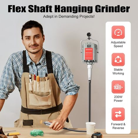 230W 220v 6mm Hanging Flexshaft Mill Motor for Jewelry Design & Repair - Professional Metalworking Jewelry Tools Repair Kit with Foot Pedal Control - for Craftsmen, Jewelers, and DIY Enthusiasts (1/5)