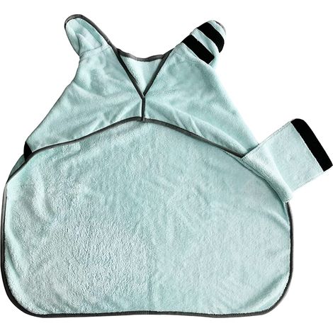 Peignoir pour chien après le bain, peignoir doux pour chiens de petite, moyenne et grande taille, peignoir en microfibre ultra-absorbante, vert