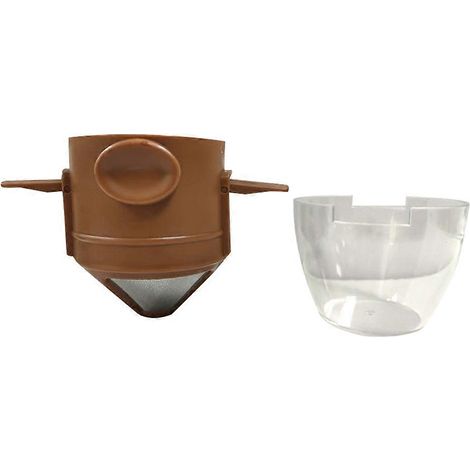 Café dripper réutilisable pliable café filtre avec support portable cafetière pour bureau maison voyage Camp C (1/5)