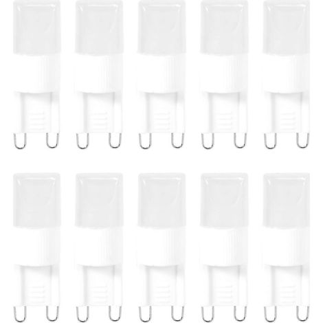10x G9 1W LED-Hochleistungslampe, warmweißes Licht (3500 K)