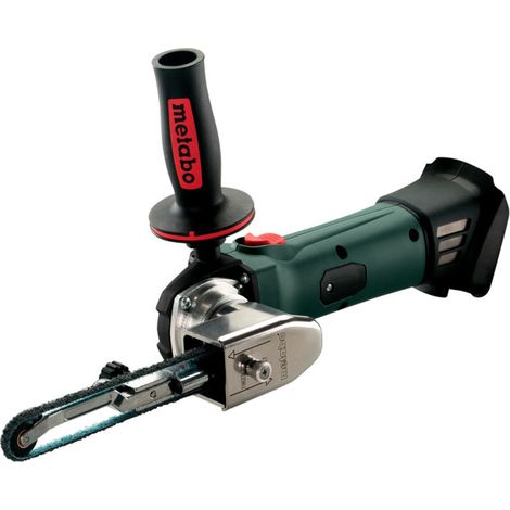 Metabo – Lime à bande sans fil 18V – Vitesse 8 m/s – Largeur de bande 6-19 mm – Moteur robuste – Adaptateur orientable 270°