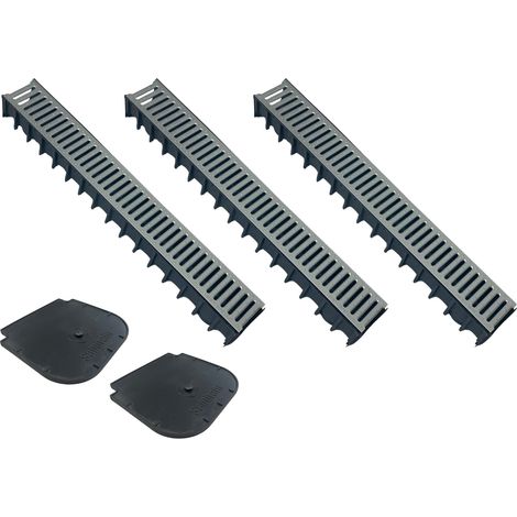 EINSIDE Canaletta con Griglia Zincata per Raccolta e Scolo Acqua, Kit da 3 metri – Altezza 10 cm (1/5)