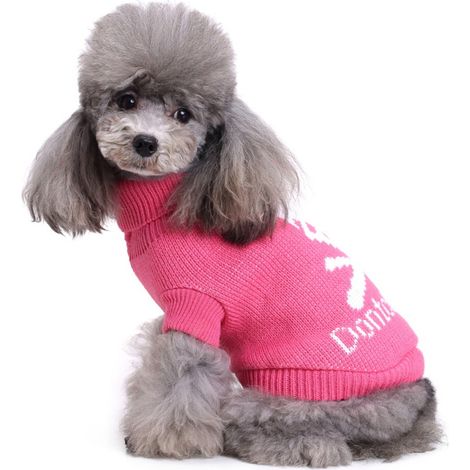 Pull Pour Chien Et Chat - Vêtement D'Hiver En Acrylique Noir - Taille XL (1/5)