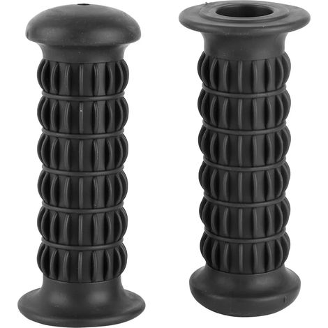 Poignées de guidon universelles en caoutchouc pour moto, 25-28 mm, noires (1/5)