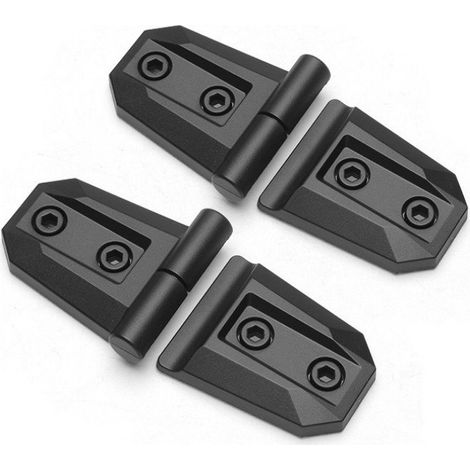 Lot de 2 charnières décoratives pour capot automobile en matériau ABS, habillage adhésif pour charnière de capot, accessoire tuning look sportif (1/4)