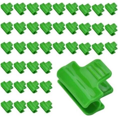 ALLIANDISFixations pour Serre,Lot de 40 Clips De Fixation pour Film De Serre, Plastique Laminé, Cadres Et Couvertures De RangéE De 11 mm De DiamèTre pour Shed à Effet de Serre Jardiner Légumes Fruits (1/4)