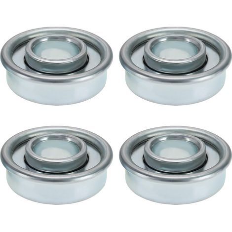 Roulements de Roue pour Tracteurs de Pelouse 4 Pièces Roulement de Roue de Tondeuse à Gazon Roulement en Acier 28.6mm OD 12.7mm ID Argent (1/5)