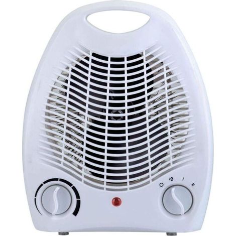 Chauffage d'appoint electrique 2000W Ideal salle de bain Fonction chaud et ventilateur chauffage soufflant Régulateur de température Anse pour un transport facile-LIAIKI (1/5)