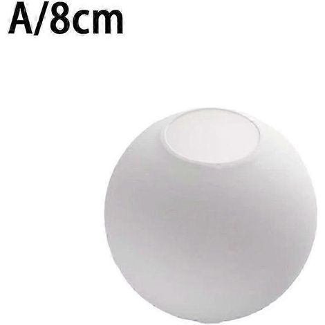 Abat-jour rond de rechange en verre blanc mat, 15 cm. (1/4)