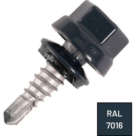 Vis Autoperceuse Zamatop Couturage Tête Hexagonale Ø 6.3X22 Laqué RAL 7016 (1/2)