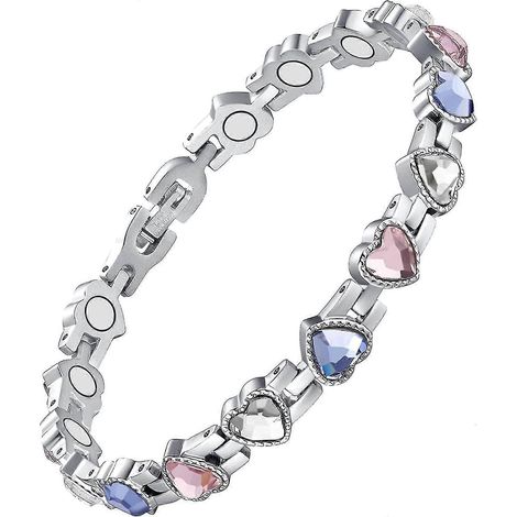 Bracelet magnétique thérapeutique de drainage lymphatique pour femmes, soulagement de l'arthrite et des articulations, en acier titane, détoxification lymphatique magnétique (1/5)