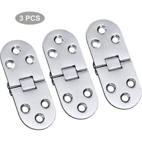 3 PCS Alliage Charnières De Table Acier Inoxydable Charnières Porte Pliant Rabat Charnières Table Charnières Pliante Charnieres Alliage Flip Charnières Pour Tiroir Table Bureau Machine Coudre Ar (1/4)