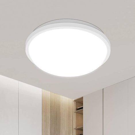 Plafonnier LED Rond, 20W 6500K Blanc Froid Lampe de Plafond Moderne Luminaire Plafonnier Led Encastré pour Chambre, Couloir, Salle de Bains, Ø20CM (1/3)