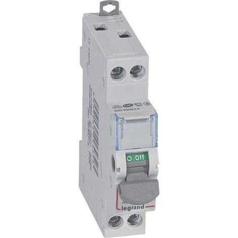Interrupteur modulaire bipolaire 2P 400V - 20A - 1 module - Bornes à vis
