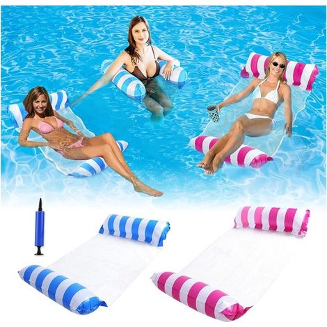 Amaca gonfiabile da piscina in 2 pezzi, amaca acquatica 4 in 1 per rilassarsi e nuotare (1/5)