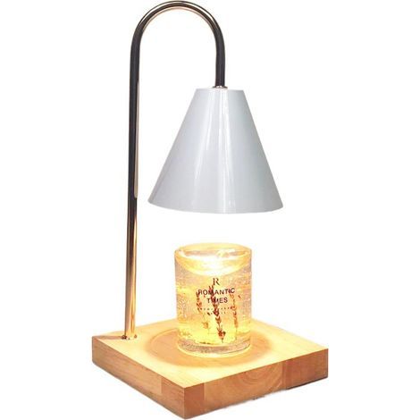 Lampe chauffe-bougie électrique à intensité variable avec fonction minuterie, lumière réglable, parfaite pour les petites et grandes bougies, support d'aromathérapie pour décoration d'intérieur et (1/5)