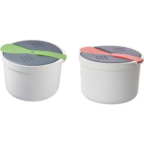 Cuiseur à riz pour micro-ondes, portable, récipient alimentaire, cuiseur vapeur multifonction, boîte à lunch pour cuiseur à riz, ustensiles de cuisine (1/5)