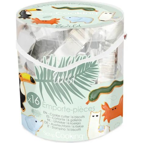 Seau 16 emporte-pièces acier- wild - Scrapcooking (1/3)