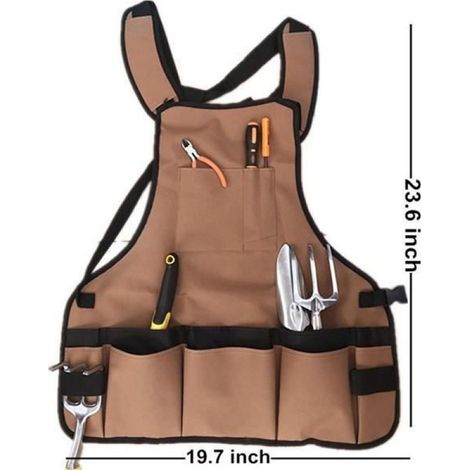 Tablier de jardin - Vêtx - Outils de jardin - Poches multiples - Imperméable - Unisexe (1/4)