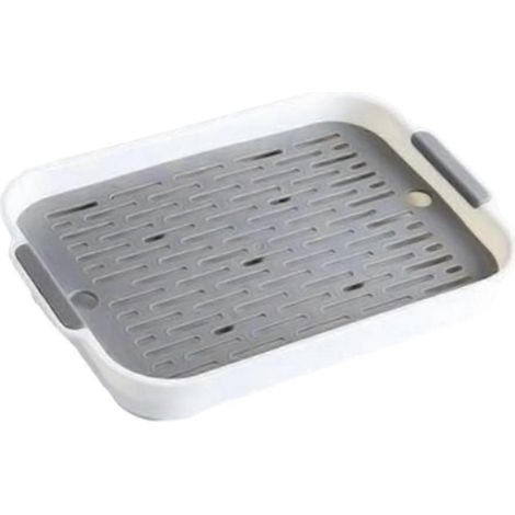 Kaninchen-Toilettentrainingskäfig mit Toilettenschale, herausnehmbarer Bettpfanne, Eck-Toilettentrainer für Kaninchen, geeignet für Haustiere und Chinchillas-white small